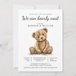 Vi kan bota Nallen Baby Shower Inbjudningar
