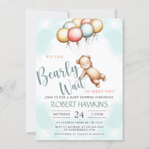 Vi kan bota Nallen Baby Shower Inbjudningar