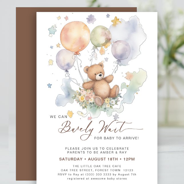 Vi kan bota Nallen Baby Shower Inbjudningar (Skapare uppladdad)