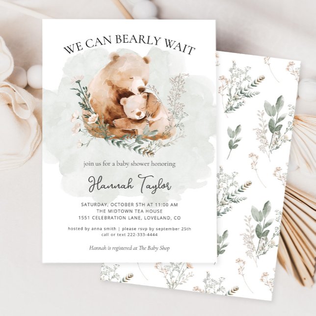 Vi kan bota Nallen Baby Shower Inbjudningar (Skapare uppladdad)