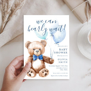 Vi kan bota Nallen Baby Shower Inbjudningar