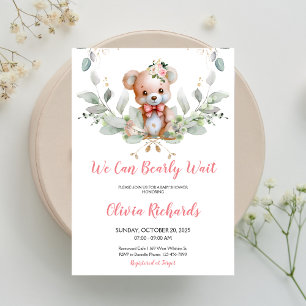 Vi kan bota Nallen Baby Shower Inbjudningar