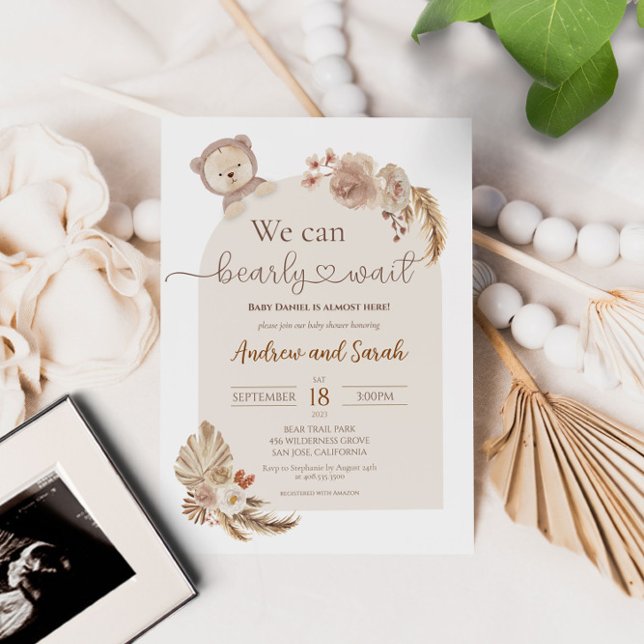 Vi kan bota Nallen Baby Shower Inbjudningar (Skapare uppladdad)