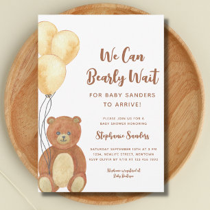Vi kan bota Nallen Baby Shower Inbjudningar
