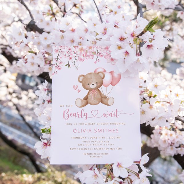 Vi kan bota Nallen Baby Shower Inbjudningar (Skapare uppladdad)