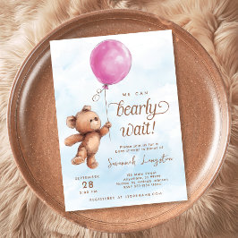 Vi kan bota Nallen Baby Shower Inbjudningar