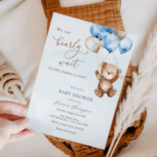 Vi kan bota Nallen Baby Shower Inbjudningar