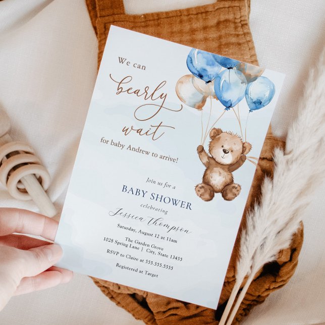 Vi kan bota Nallen Baby Shower Inbjudningar (Skapare uppladdad)
