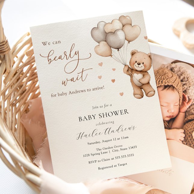 Vi kan bota Nallen Baby Shower Inbjudningar (Skapare uppladdad)