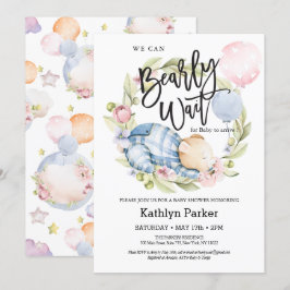 Vi kan bota Nallen Baby Shower Inbjudningar