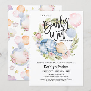 Vi kan bota Nallen Baby Shower Inbjudningar