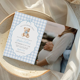 Vi kan bota Nallen Baby Shower Photo Inbjudningar