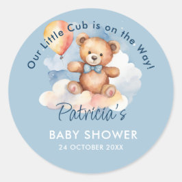 Vi kan bota Nallen Baby Shower Runt Klistermärke
