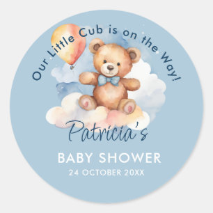 Vi kan bota Nallen Baby Shower Runt Klistermärke