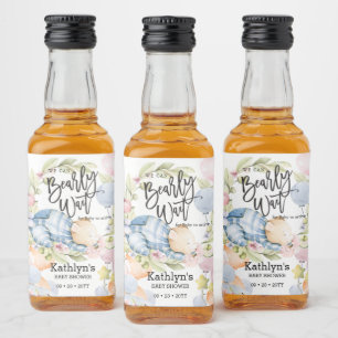Vi kan bota Nallen Baby Shower Spritflaskor Etikett