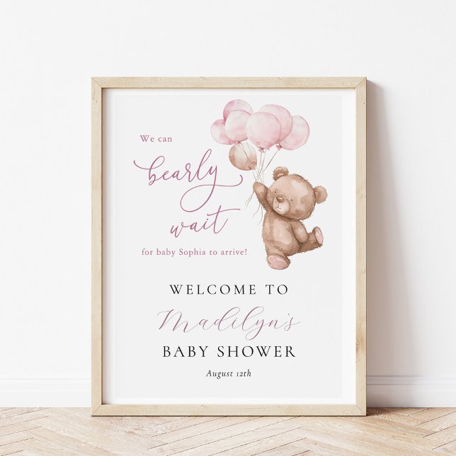 Vi kan bota Nallen Baby Shower Välkommen Poster (Skapare uppladdad)