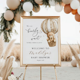 Vi kan bota Nallen Baby Shower Välkommen Poster