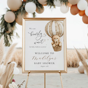 Vi kan bota Nallen Baby Shower Välkommen Poster