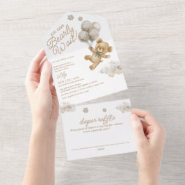 Vi kan bota Neutralten Baby Shower för Nalle