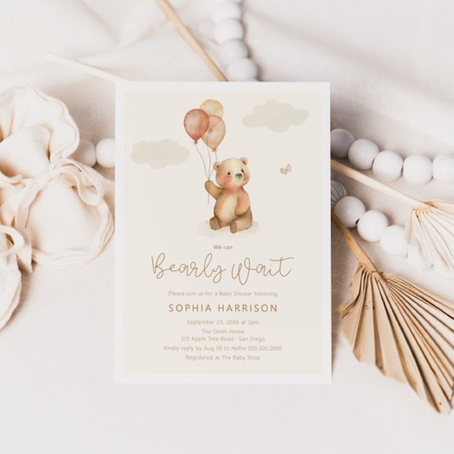 Vi kan bota Neutralten Baby Shower Inbjudningar (Skapare uppladdad)