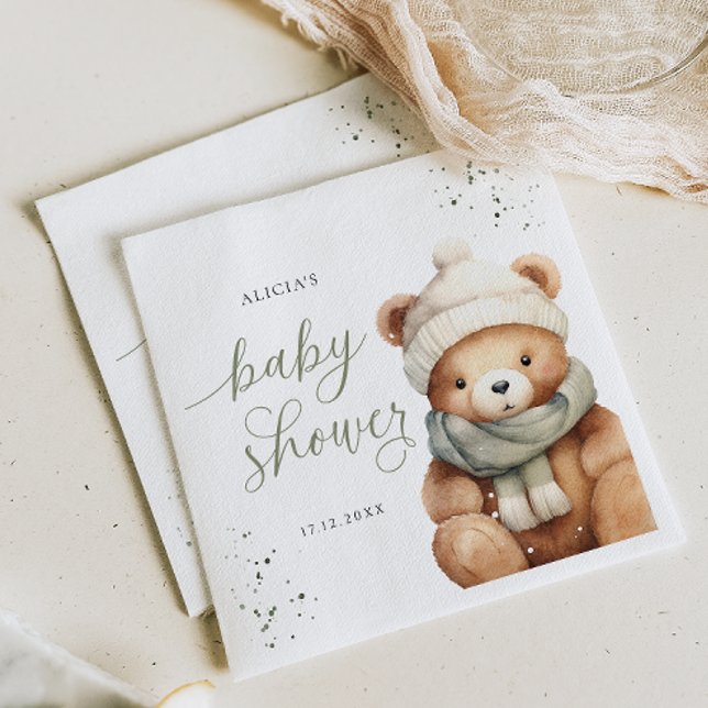 Vi kan bota Pappersservett Väntevinter-babybabblåd (Skapare uppladdad)