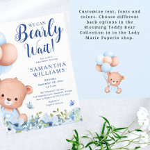 Vi kan bota pojkens blå babydusch