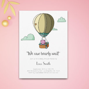 Vi kan bota Rosa Baby Shower Inbjudningar
