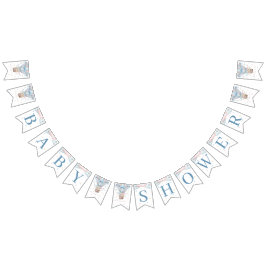 Vi kan bota Twillingarna Baby Shower Vimplar