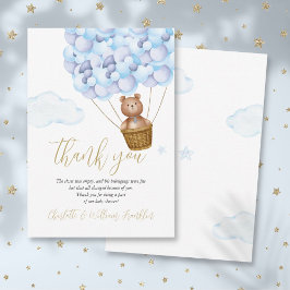 Vi kan bota Unge Blue Baby Shower Dikt Tack Kort