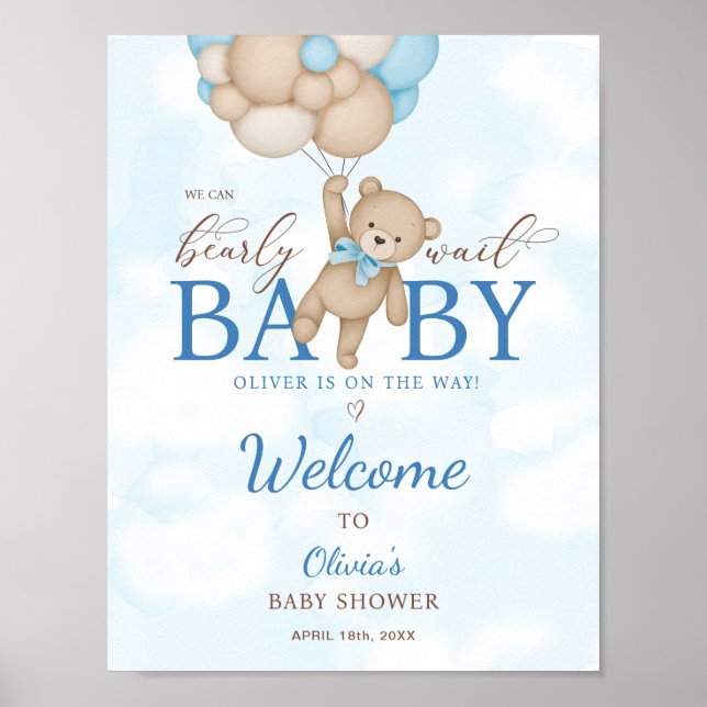 Vi kan bota välkomstsignaturen för Baby Shower Poster (Framsidan)