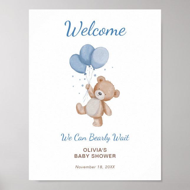 Vi kan bota välkomstsignaturen för Baby Shower Poster (Framsidan)