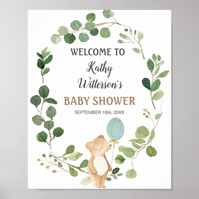Vi kan bota välkomstsignaturen för Baby Shower Poster (Framsidan)
