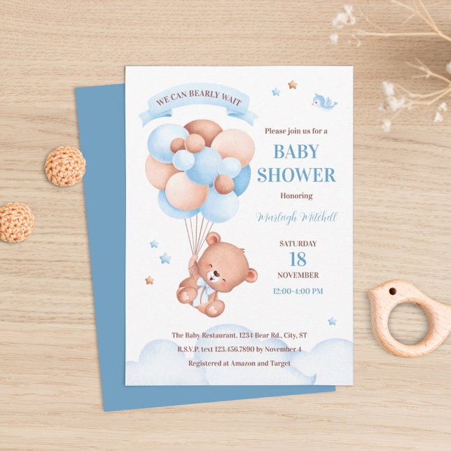 Vi kan bota vänta-babysknappen inbjudningar (Skapare uppladdad)