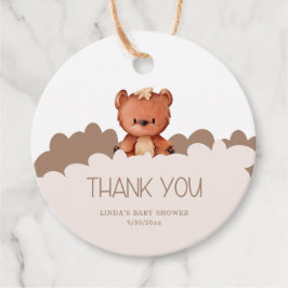 Vi kan bota vänta Bear Cloud Baby Shower Gåvor Etiketter