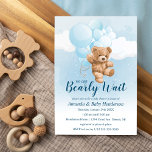 Vi kan bota vänta blått Nalle babydusch Inbjudningar<br><div class="desc">Det härVi kan bota Baby Shower-inbjudan för blå Nalle är perfekt för din fluffy-händelse och nalle-händelse!</div>