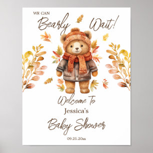 Vi kan bota vänta Löv Baby Shower Poster