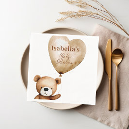 Vi kan bota vänta Nalle Baby Shower Pappert Pappersservett