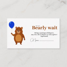 Vi kan bota vänta Nalle Baby Shower