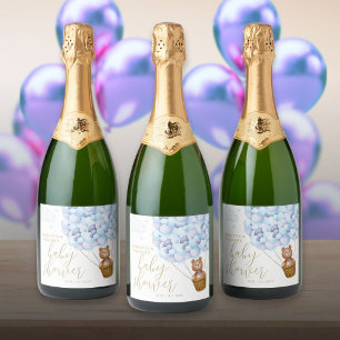 Vi kan bota vänta Nalle Blue Baby Shower