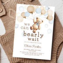 Vi kan bota vänta Nalle Boy Baby Shower