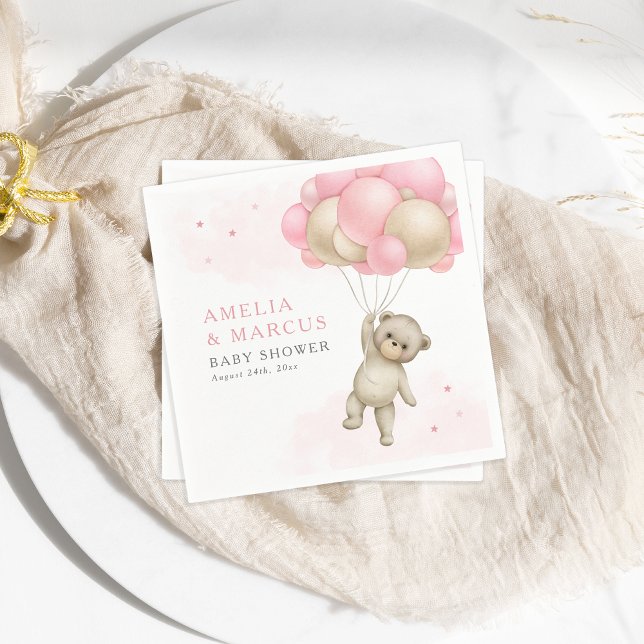 Vi kan bota vänta Nalle Boy Girl Shower Pappersservett (Skapare uppladdad)