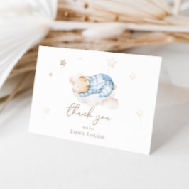 Vi kan bota vänta Nalle på Cloud Baby Shower Tack Kort