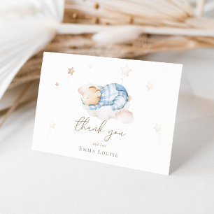 Vi kan bota vänta Nalle på Cloud Baby Shower Tack Kort