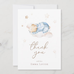 Vi kan bota vänta Nalle på Cloud Baby Shower Tack Kort