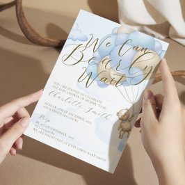 Vi kan bota vänta på babybabybabyinbjudan. inbjudningar