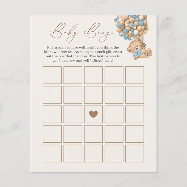 Vi kan bota vänta på babyvisare, Bingo-spel (Framsida)