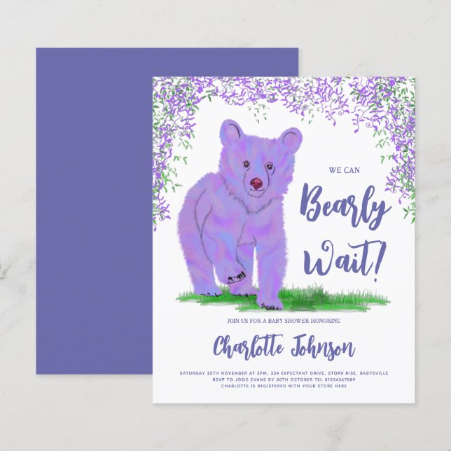 Vi kan bota vänta på Lila Bear (Fram/baksida)