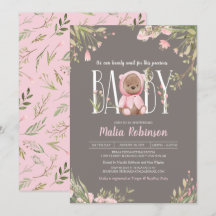 Vi kan bota vänta Rosa Nalle Baby Shower