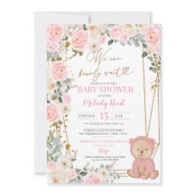 Vi kan bota vänta Rosa Nalle Baby Shower
