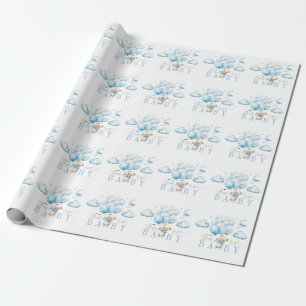 Vi kan bota väntan på Blue Baby Shower Presentpapper